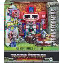 Transformers rise of the beasts - optimus prime camion rouge et bleu - robot transformable en vehicule - hasbro - f4642