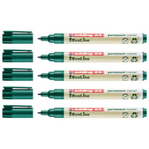 Lot de 5 marqueurs permanents pointe fine 1 mm - EDDING EcoLine - Vert
