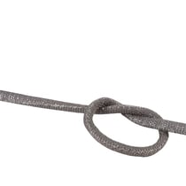 Bobine 25m cordon tresse métallisé gris/argent 6mm