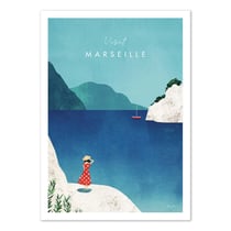 Affiche 30x40 cm - Visit Marseille - Henry Rivers