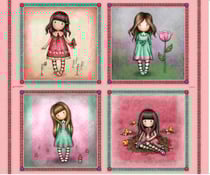 Tissu Coton London cube sur fond Rose - Par 90 cm