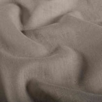Tissu Lin Coton lavé uni Taupe