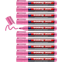 Lot de 10 marqueurs permanents - EDDING - Pointe ronde 1,5-3 mm - Rose