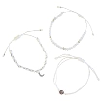 Trio de Bracelets Femme "Intuition" Lune argentée - Omsaé
