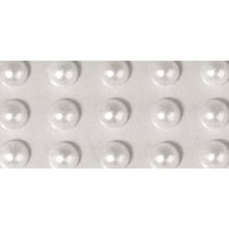 Demi-perles en plastique, autocollants, 5 mm, 80 pces, blanc