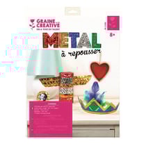 10 feuilles métal à repousser - 5 couleurs