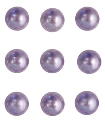 Demi-perles en plastique, autocollants, 2 mm, 160 pces, lilas
