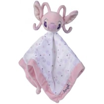 Angel doudou plat avec lange blanc et rose 40 x 40 cm - peluche disney collection lilo et stitch - nicotoy