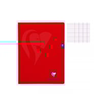 Cahier - 24x32(cm) - Grands carreaux - 48 pages - couverture en polypro - sans spirale - Clairefontaine - Mimesys