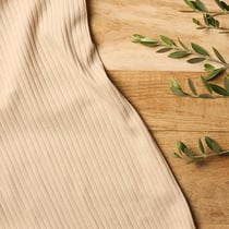 Tissu Jersey Bord côte Craftine Amore Mio Crème