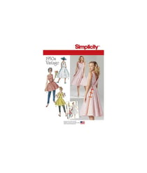 Patron Simplicity 8085 Robe vintage femme taille n°FR 34-42