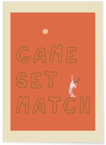 Affiche Tennis Unique : Game Set Match Alternative | A3 : 29,7x42cm