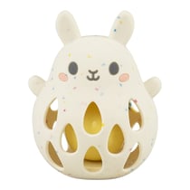 Hochet lapin blanc en silicone - Tiger Tribe - Marron