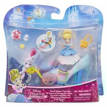 Mini princesse : cendrillon et son carrosse pantoufle - hasbro c0535 - disney princesses - poupée