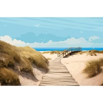 Tableau sur toile allée vers la plage 30x45 cm