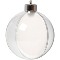 Boule à décorer, d 8 cm, transparent, 5 pièces/ 1 Pq.