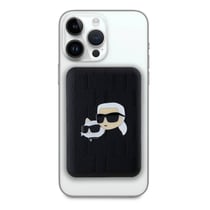 Karl Lagerfeld Batterie Externe MagSafe 5000mAh avec Motif Karl et Choupette Heads Noir