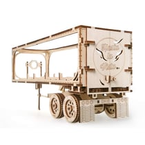 Maquette En Bois 3D - Remorque Camion 36,5 Cm