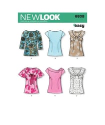 Patron New Look 6808 Tee-Shirt taille n°FR 36-46