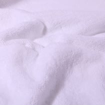 Tissu Éponge réversible Bambou envers polyester tout doux Blanc
