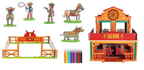Kit Construction Western 3D et plastique magique