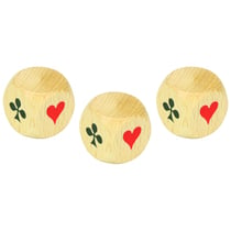 Dé de Belote - Lot de 3 dés en bois - JEUJURA