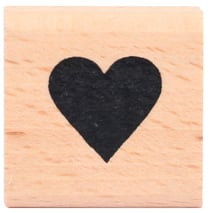 Tampon en bois Petit coeur