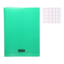 Cahier - 24x32(cm) - Grands carreaux - 192 pages - couverture en polypro - sans spirale - Clairefontaine - Calligraphe