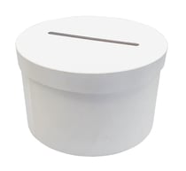 Urne ronde carton blanc D 24,5 x 15 cm
