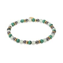 Bracelet en pierres Malachite, Aventurine et Hématite Taille M - Sloya