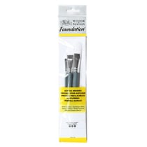 Assortiment 3 Pinceaux Manche Court Plat N°4/N°10/N°14 - Winsor Et Newton
