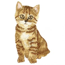 Ecusson thermocollant chat marron 3 cm x 6 cm
