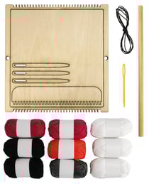 Kit pour tissage mural complet avec métier à tisser