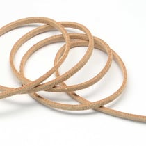 3 Metres de cordon plat suédine aspect daim beige - creation bijoux perles