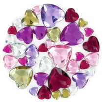 MégaCréa DIY - Strass coeurs multicolores 0,8 à 2 cm 204 pièces