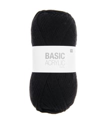 Pelote de laine à tricoter BASIC ACRYLIC CHUNKY - 100GR - Rico Design 012 Noir