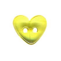 Bouton Coeur translucide couleur Anis 9mm