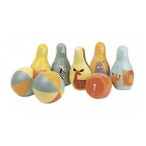 Jeu de Quilles Thème Savane pour Enfants - Développez l'Adresse et la Motricité