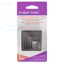 6 emporte-pièces carré Premo - Sculpey