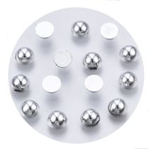 300 PERLES CABOCHON Rond Argenté Acrylique à coller 3 mm - Creation Diy