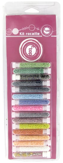 Perle Rocaille 15 tubes 7 g Nacré + fermoirs et fil