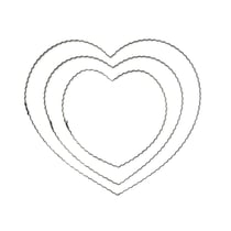Coeur en fil métallique ondulé, 15 cm