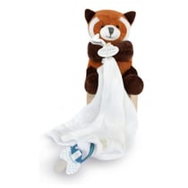 Doudou attache sucette peluche panda roux 12 cm - unicef - doudou et compagnie - dc3982