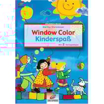 Livre window color - les enfants et le chien - motif peinture pour fenêtré
