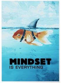 Affiche Motivation Mentalité de Gagnant | A3 : 29,7x42cm