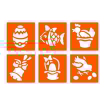 Pochoirs spécial Pâques 6 pièces