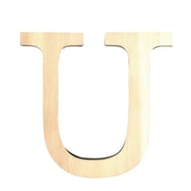 Lettre U - 19 cm - bois - Artemio