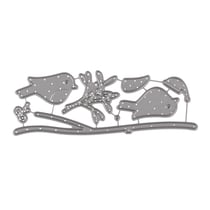 Gabarit de découpage Oiseaux d'hiver, 0,2 - 10,3 x 0,2 - 3,6 cm, 8 pièces