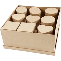 Boîtes moyennes, H : 5 cm, d 10-12 cm, 28 pièces/ 1 Pq.