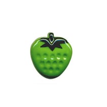 Lot de 6 boutons en forme de Fraise couleur Vert 13mm